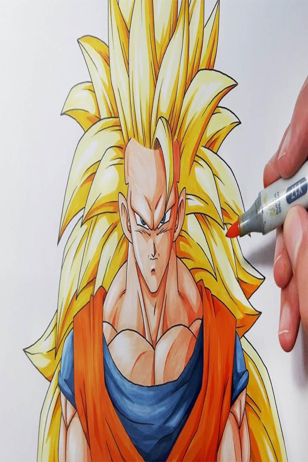 How To Draw Goku Super Saiyan  - Step By Step Tutorial!