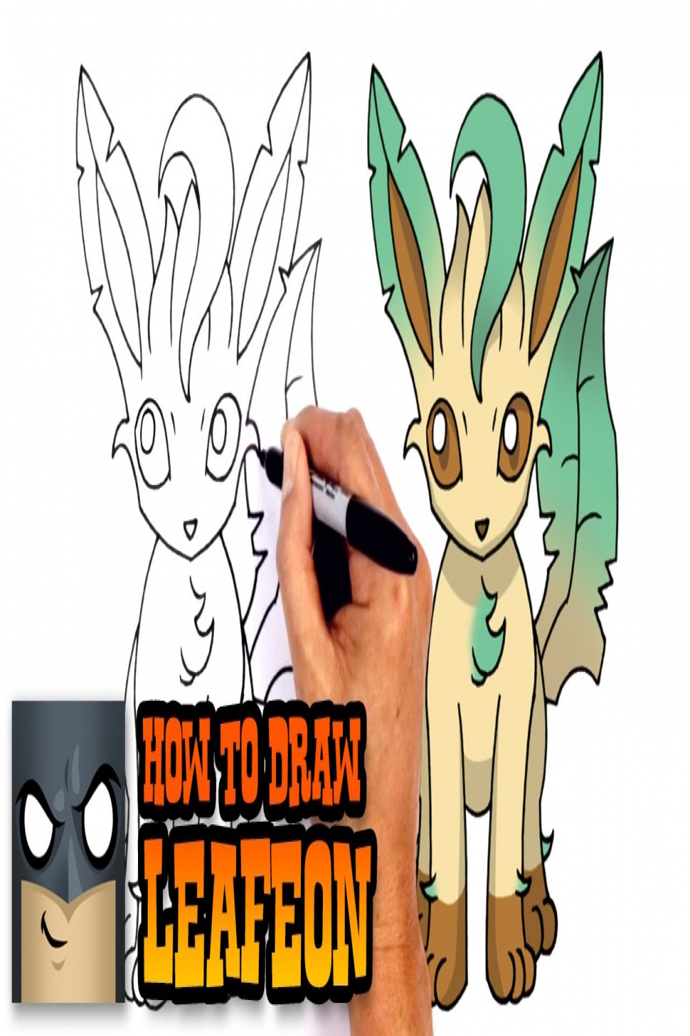 How to Draw Leafeon  Pokemon