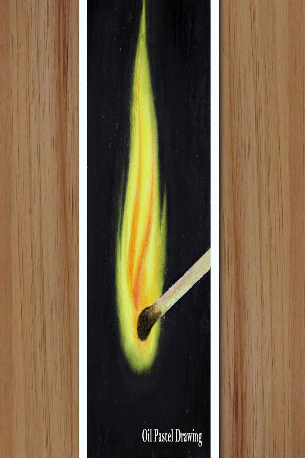 How to draw match fire with oil pastels - Step by step - Drawing for  beginners