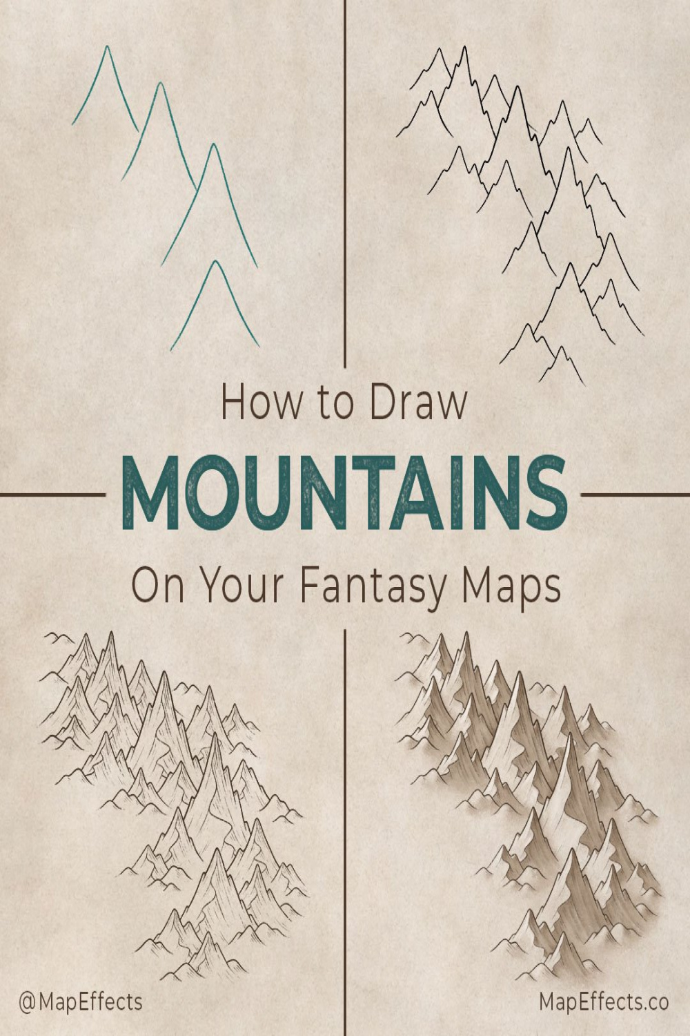 How to Draw Mountains on Your Fantasy Map — Map Effects