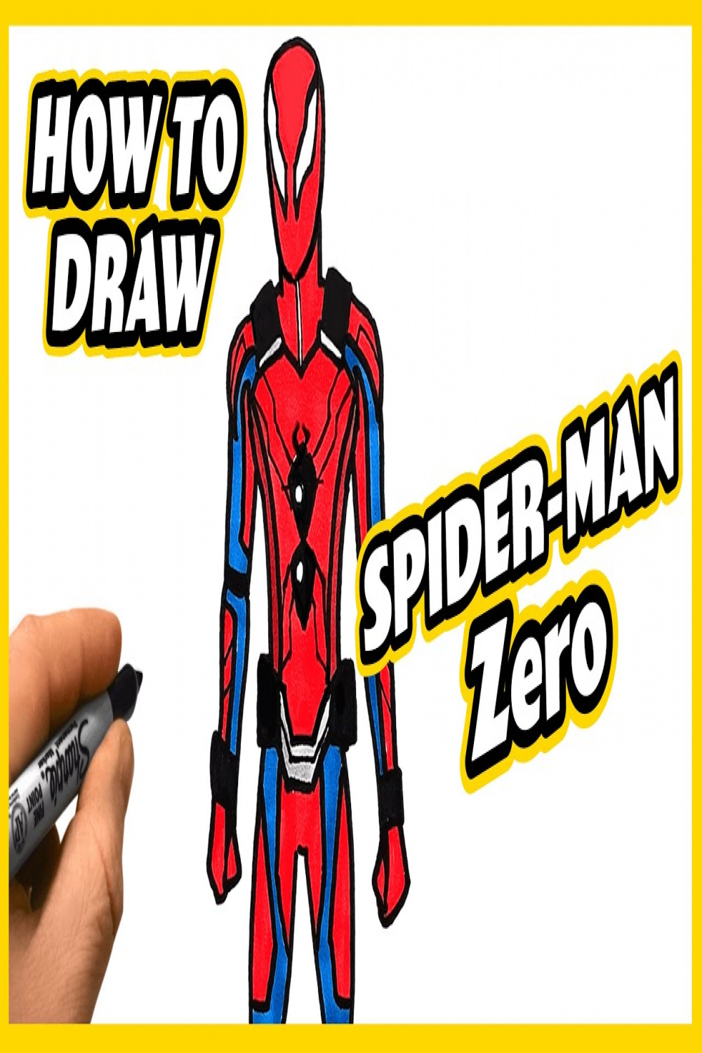 How To Draw Spider-Man Zero  Marvel  Step by Step Drawing Tutorial  #drawing #art #howtodraw