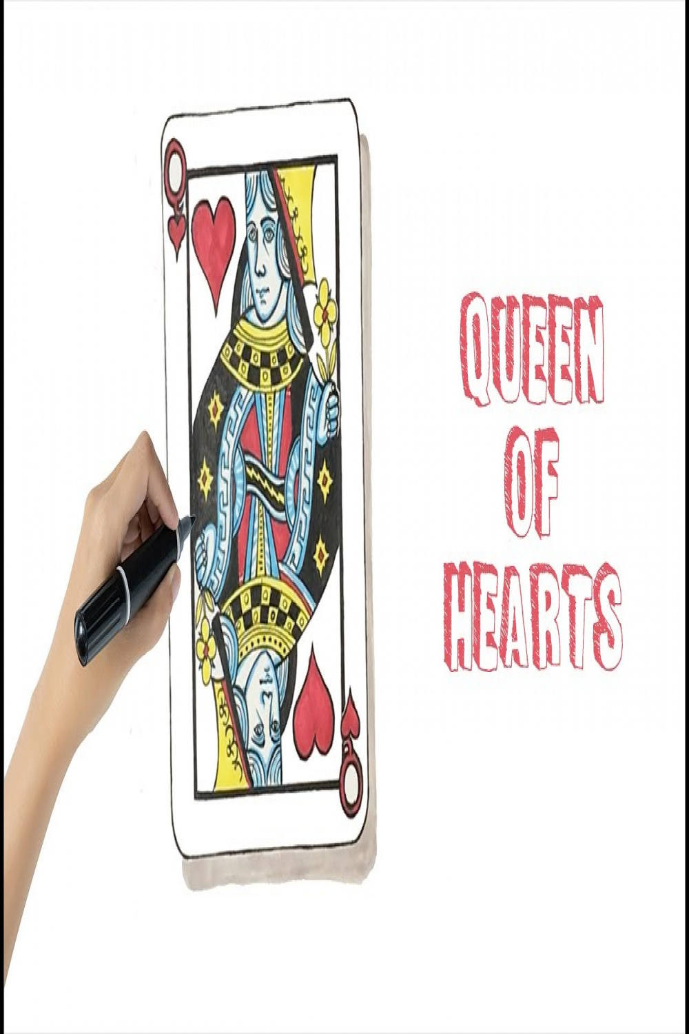 How to Draw the Queen of Hearts Playing Card