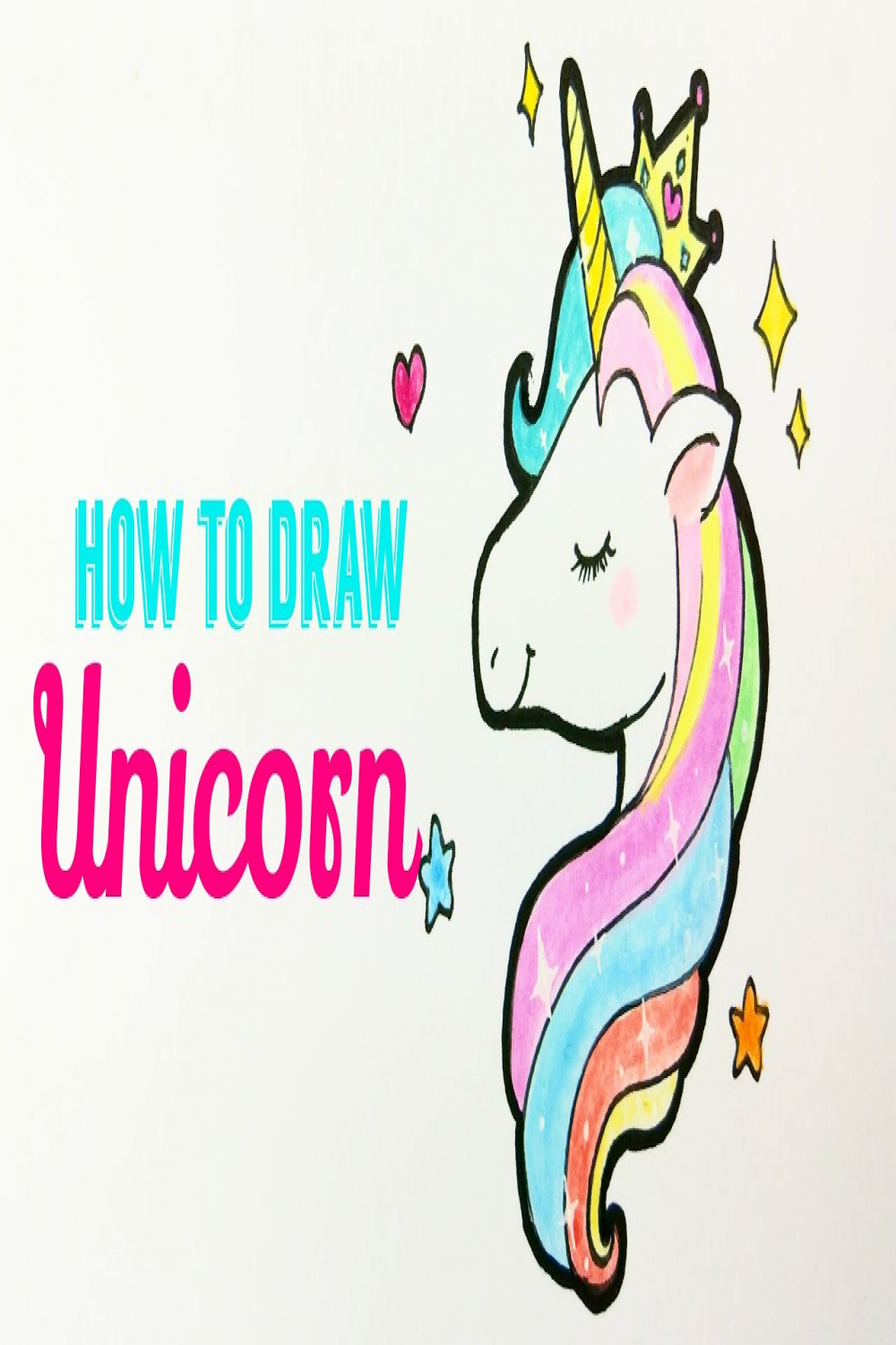 HOW TO DRAW UNICORN 🦄  Easy & Cute Unicorn Drawing Tutorial For Beginner  / Kids