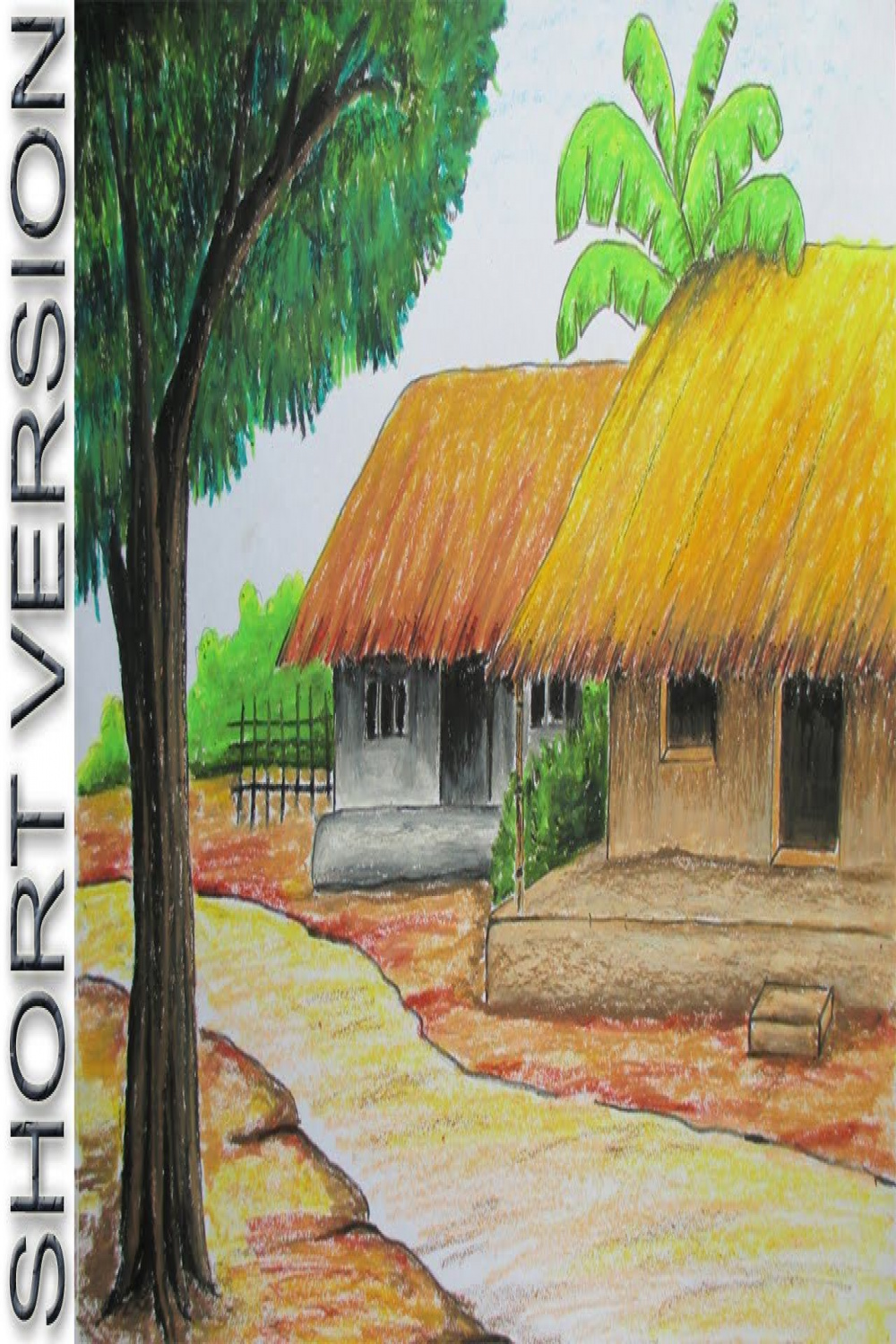 How to Draw Village Hut with Pastel Color [SHORT VERSION]  Landscape  drawings, Landscape drawing tutorial, Landscape art lessons