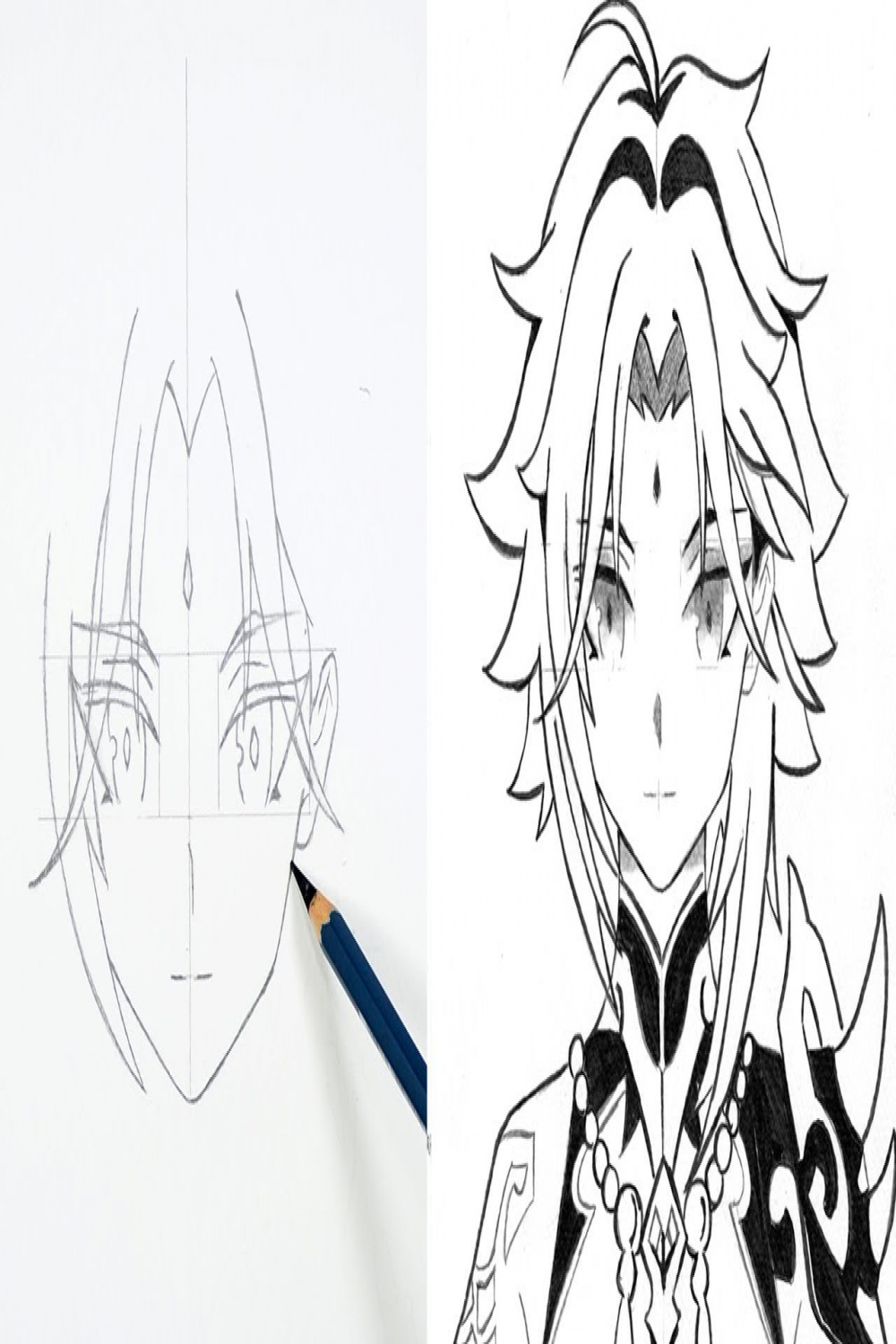 How to Draw XIAO  Genshin Impact  Step by Step