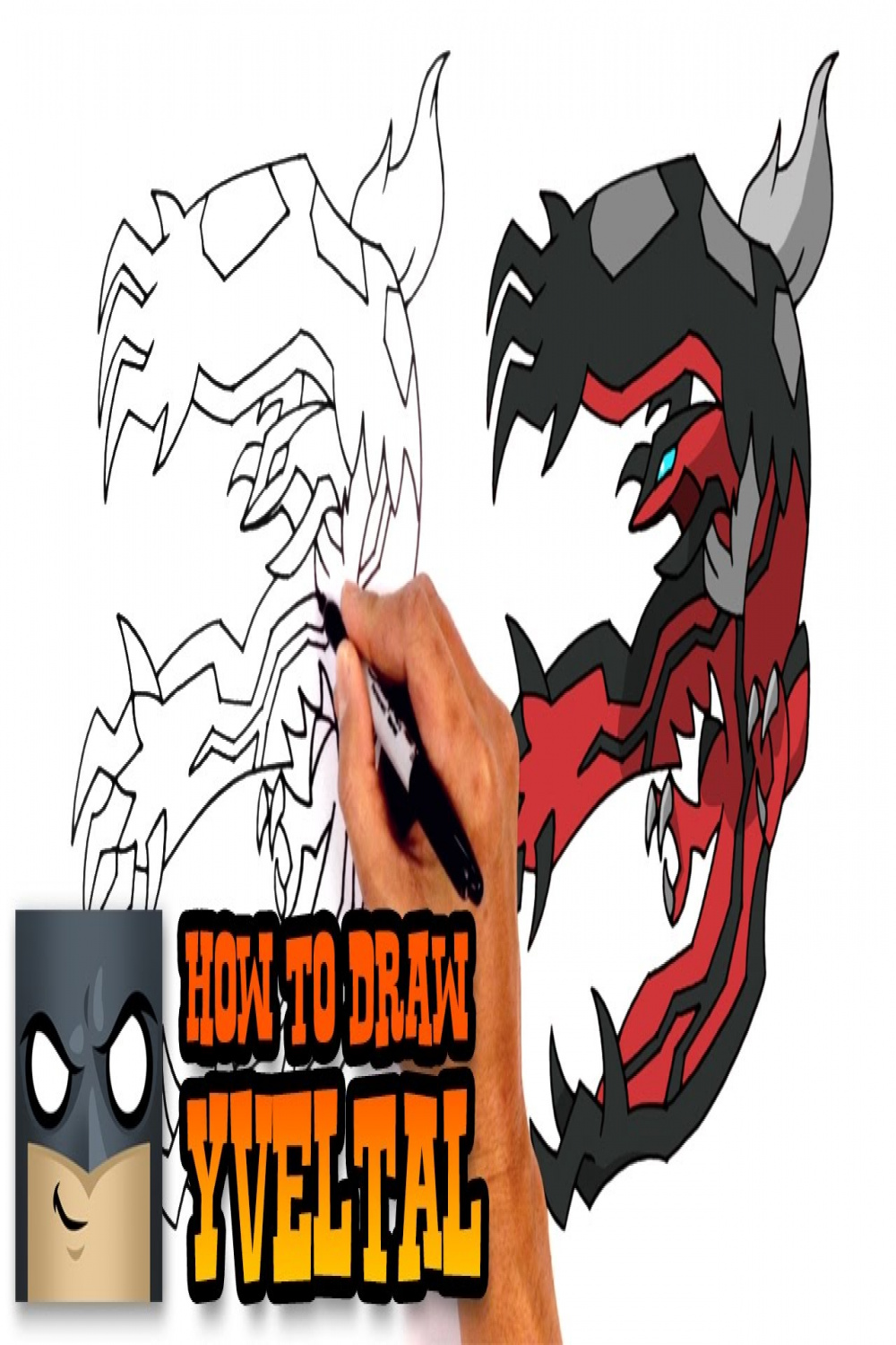 How to Draw Yveltal  Pokemon