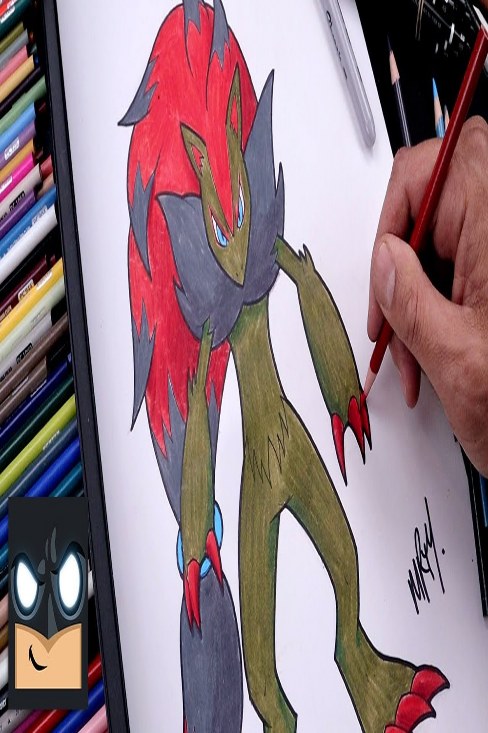 How To Draw Zoroark  Pokemon Draw & Color Tutorial (Step by Step)