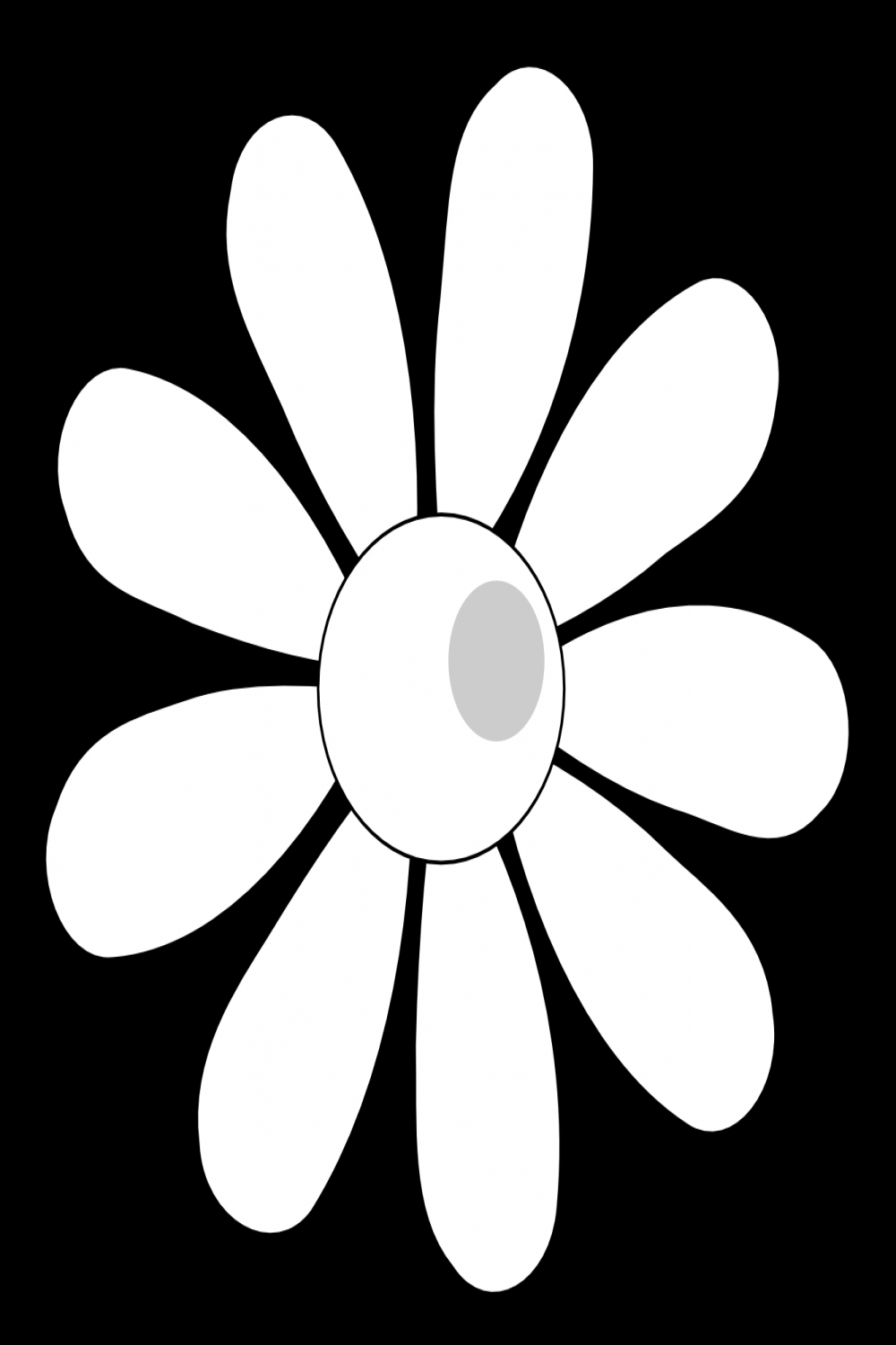 Image result for nine petal flower  Daisy image, Flower outline