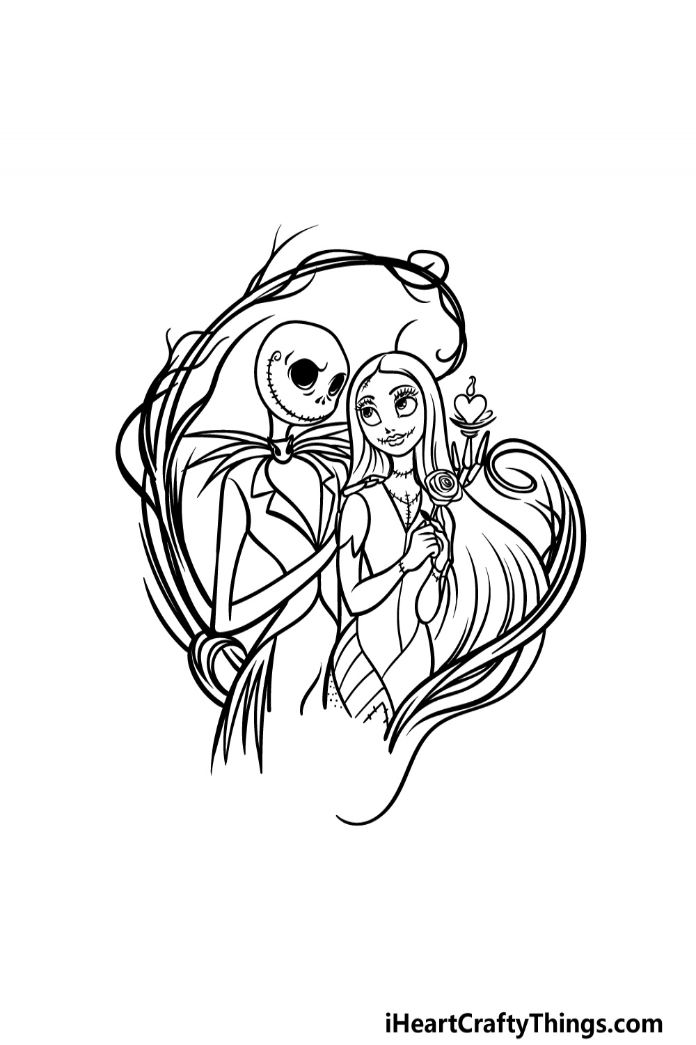 Jack And Sally Drawing - How To Draw Jack And Sally Step By Step