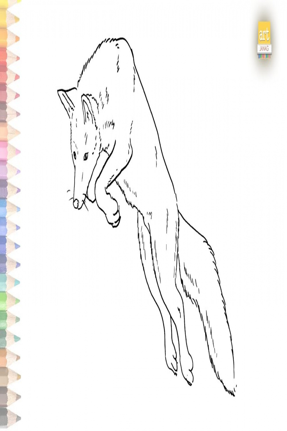 Jumping Fox drawing easy  How to draw A Jumping Fox step by step  Draw A  Fox