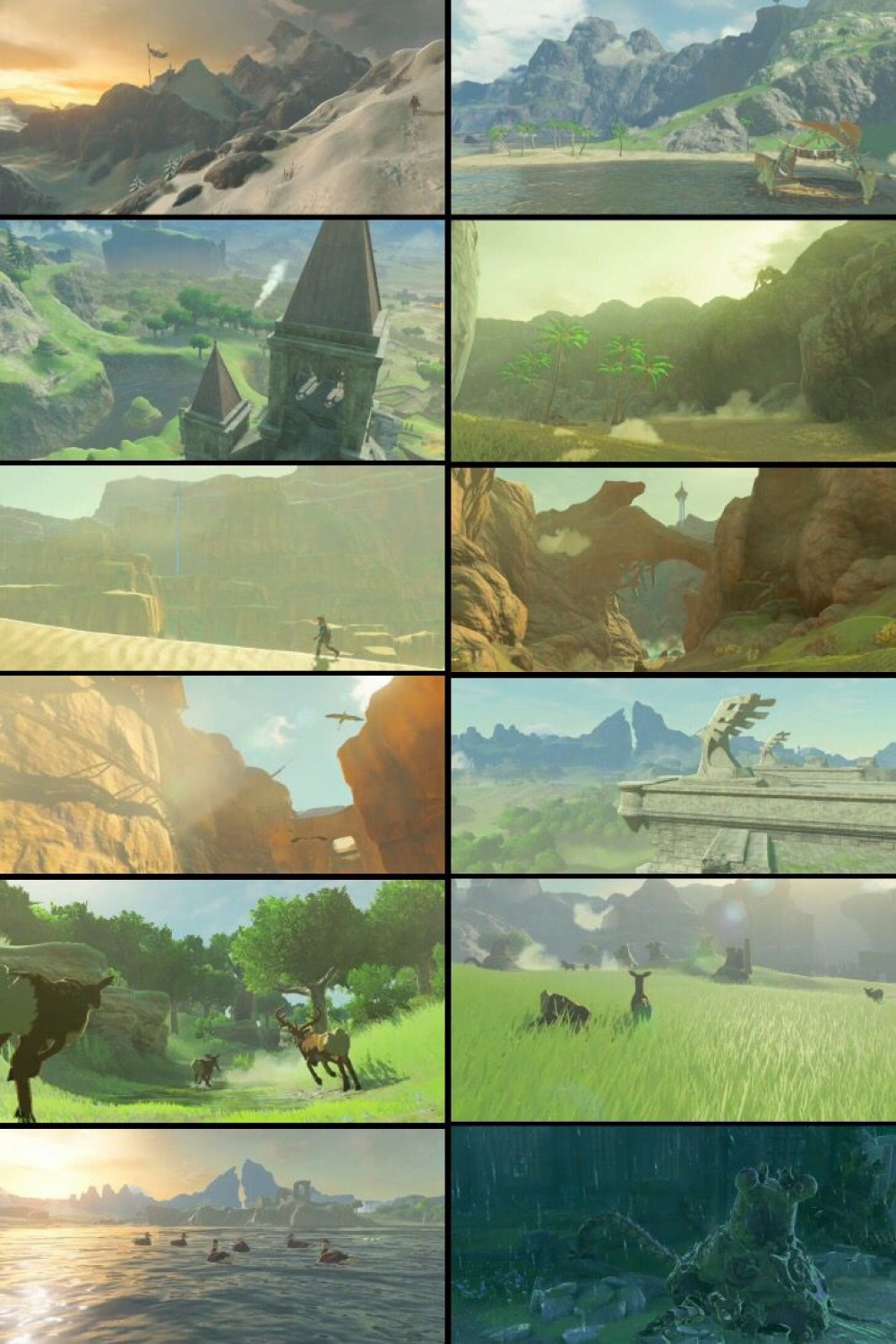 Landscaping scenes in The Legend of Zelda: Breath of the Wild