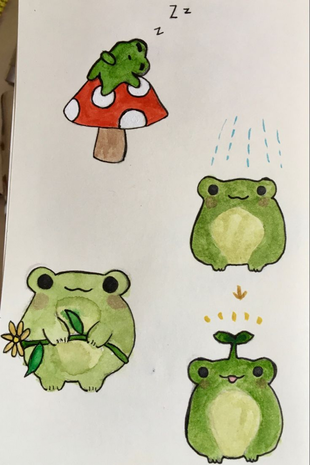 little froggie doodles  Cute drawings, Indie drawings, Frog art