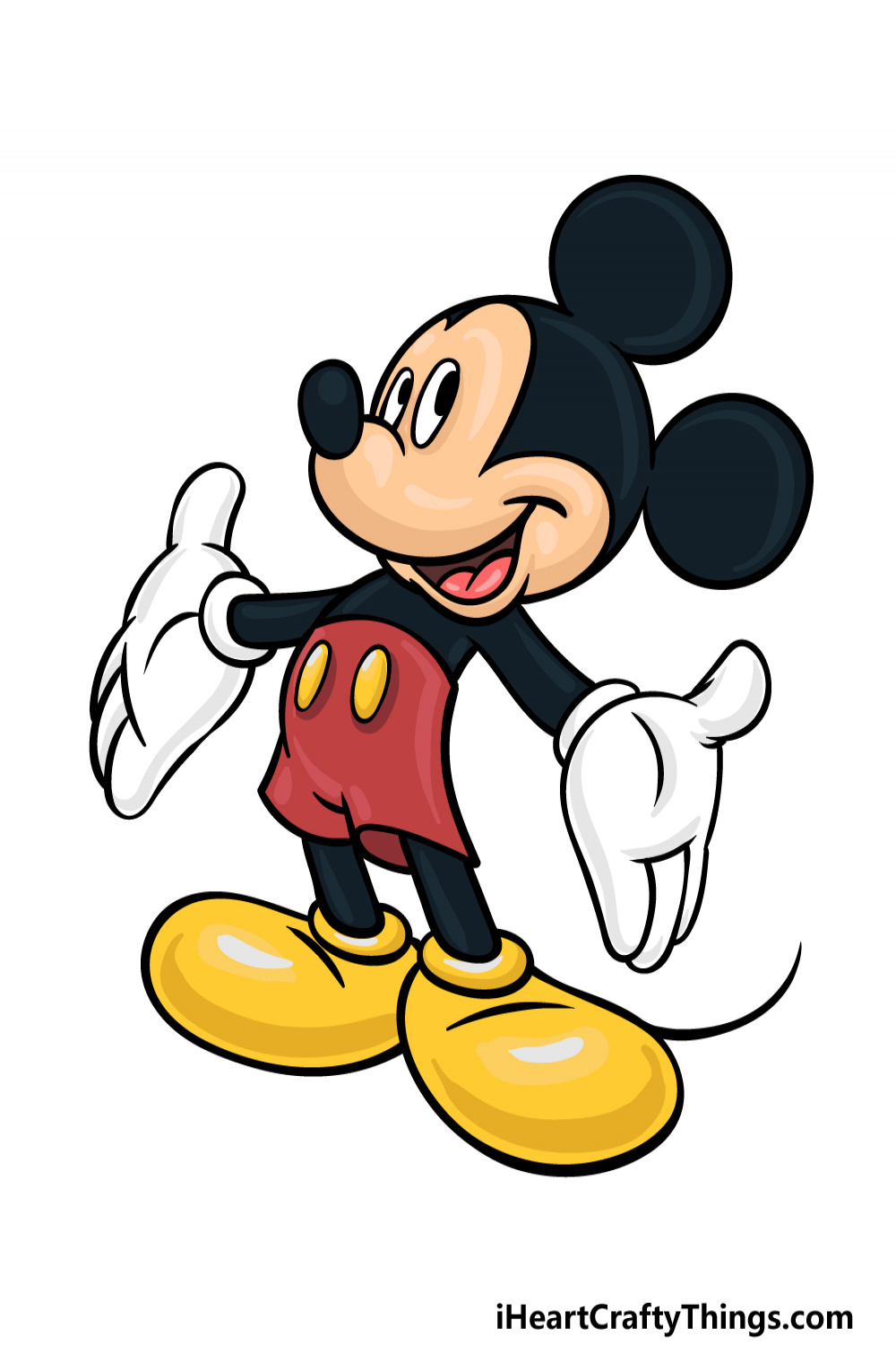 Mickey Drawing - How To Draw Mickey Step By Step