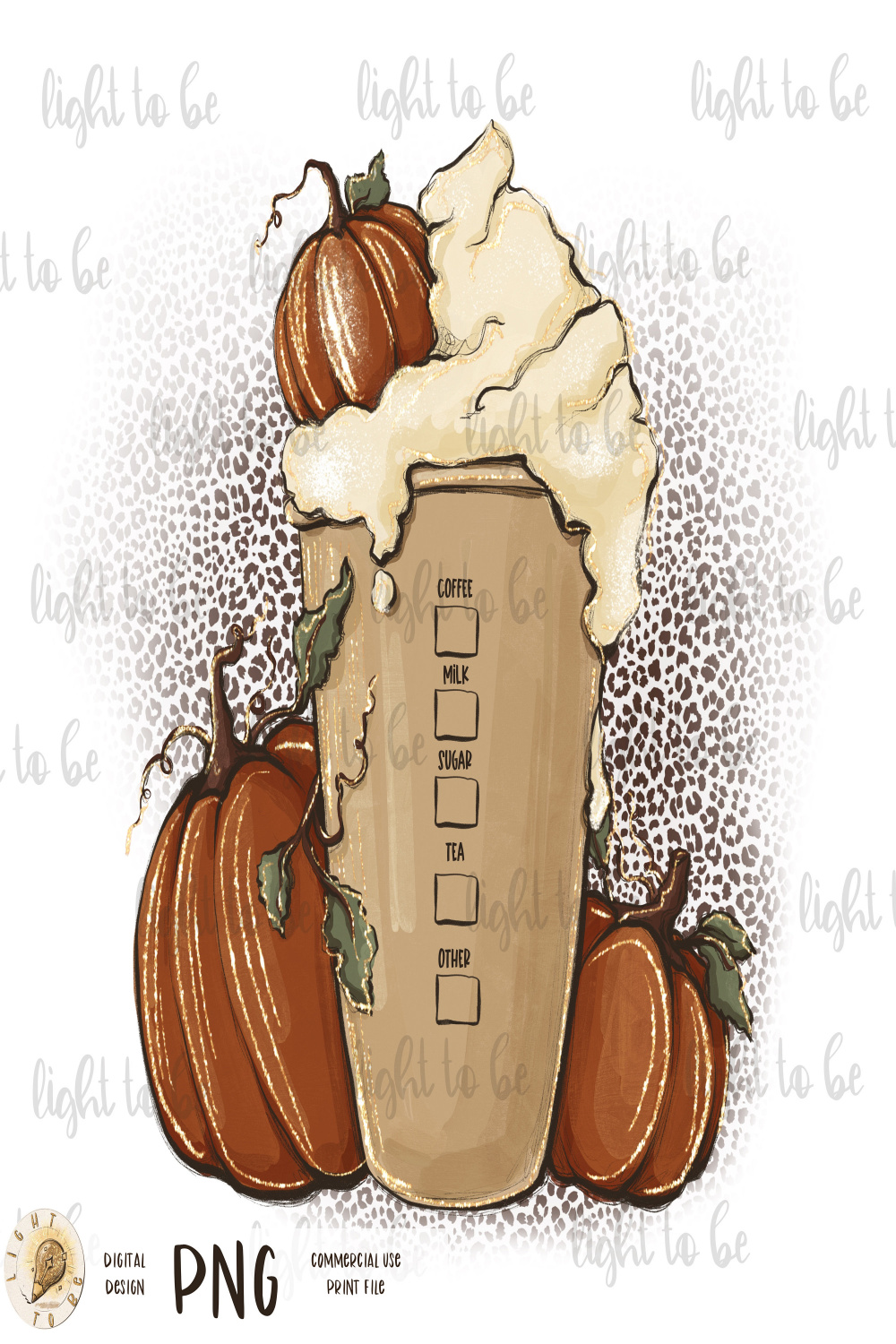 NANA Pumpkin Spice Latte  PNG, Halloween Lustiger Herbst Kaffee