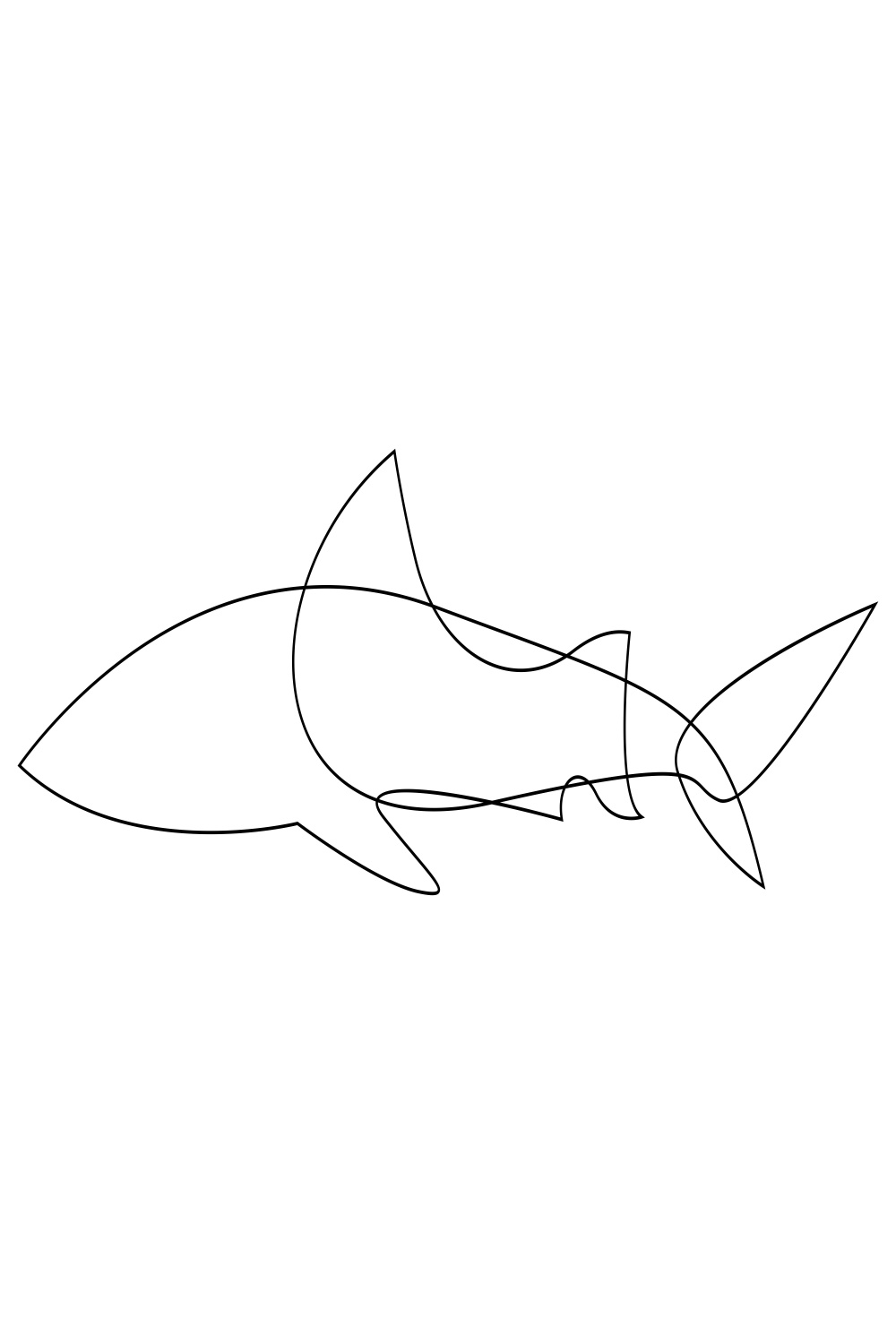 one line shark by addillum  Shark tattoos, Line tattoos, Small