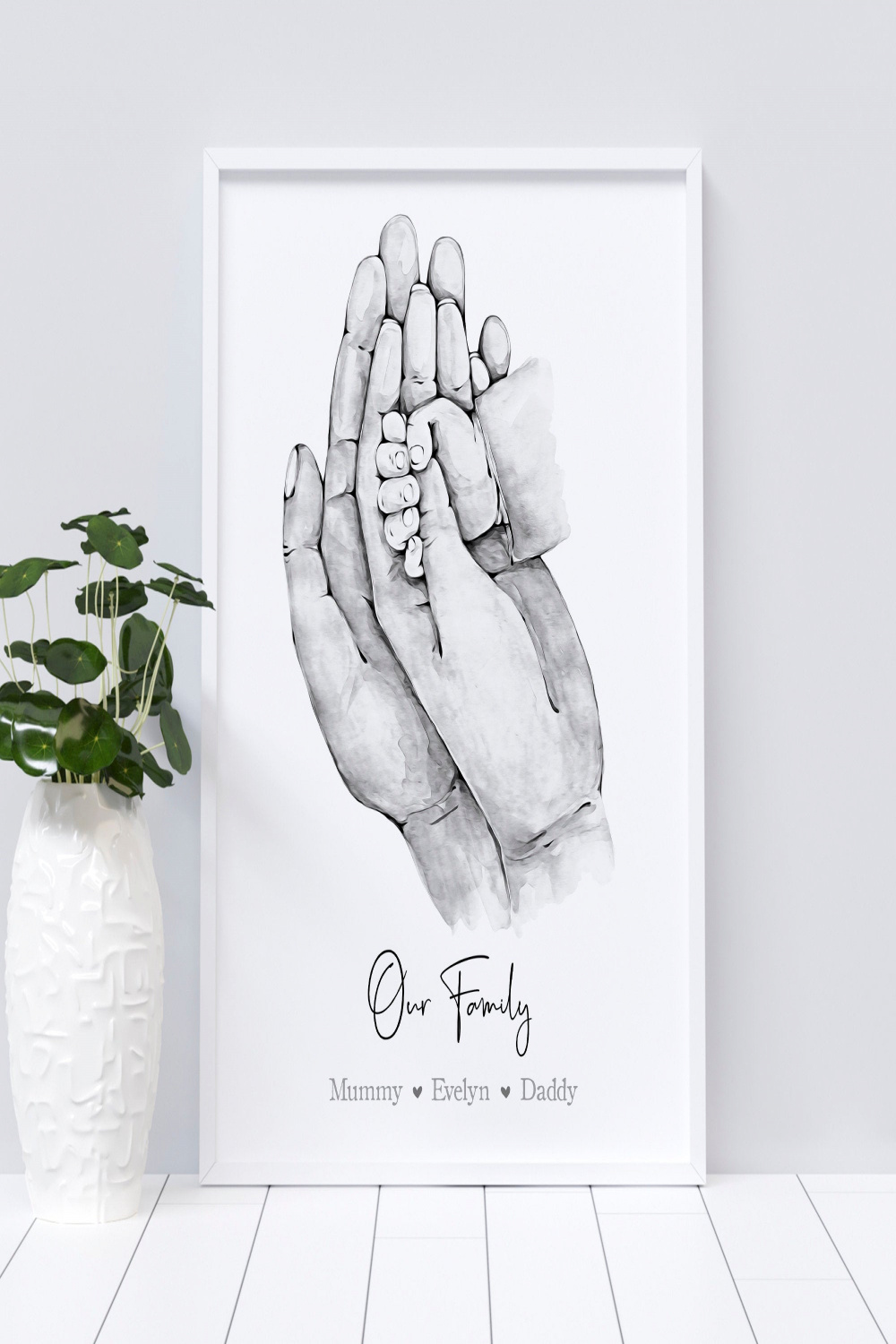 Personalised Family Of  Hands Print