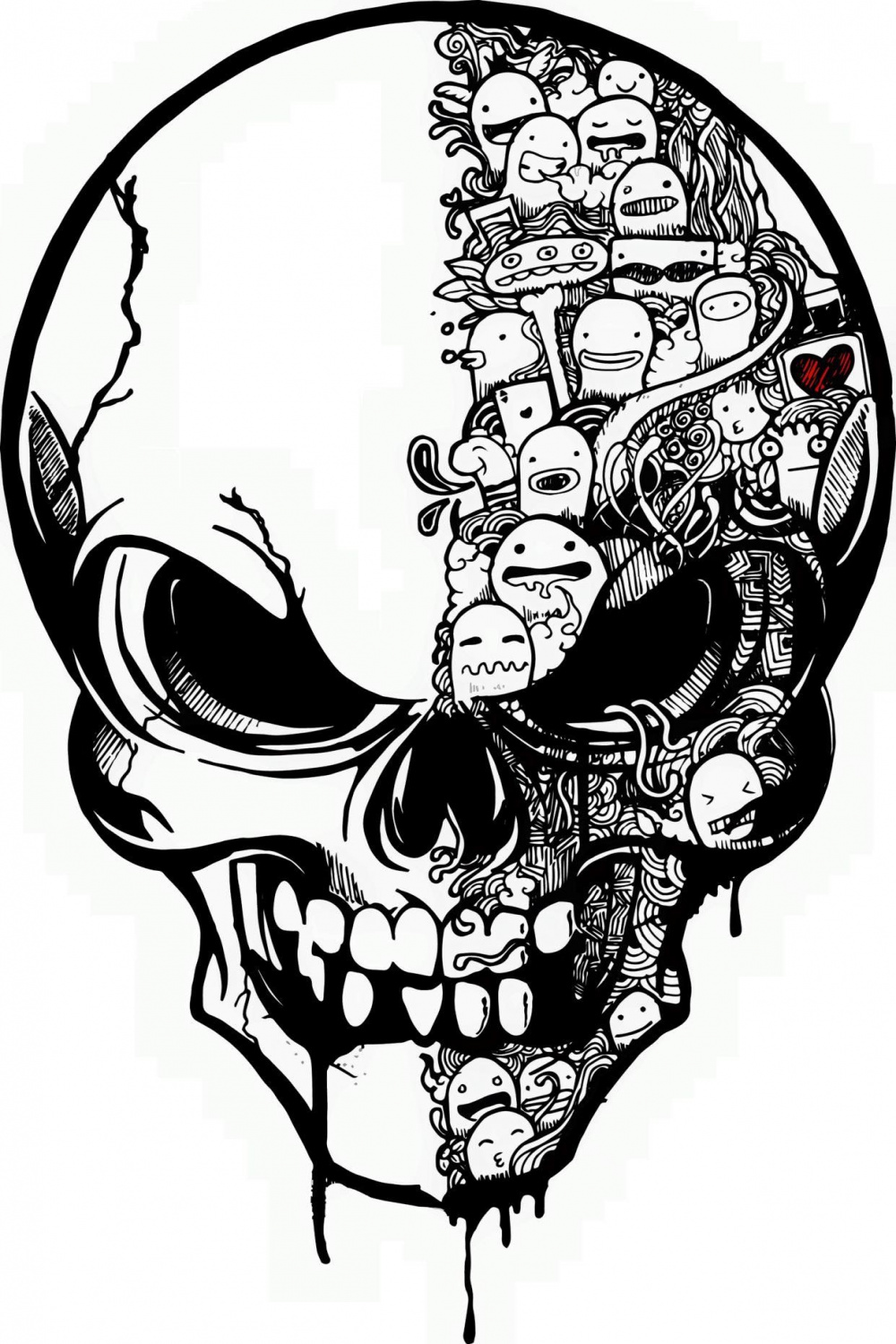 Pin by Ieqa Nash on Doodles  Skull drawing, Skulls drawing