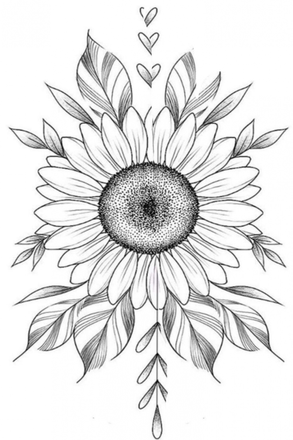 Pin on A woodburing part  Floral tattoo design, Sunflower