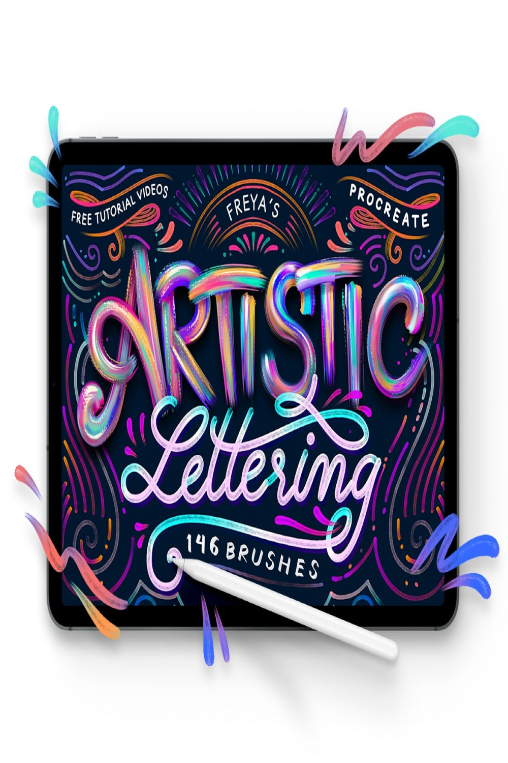 Procreate Lettering Brushes - Freya