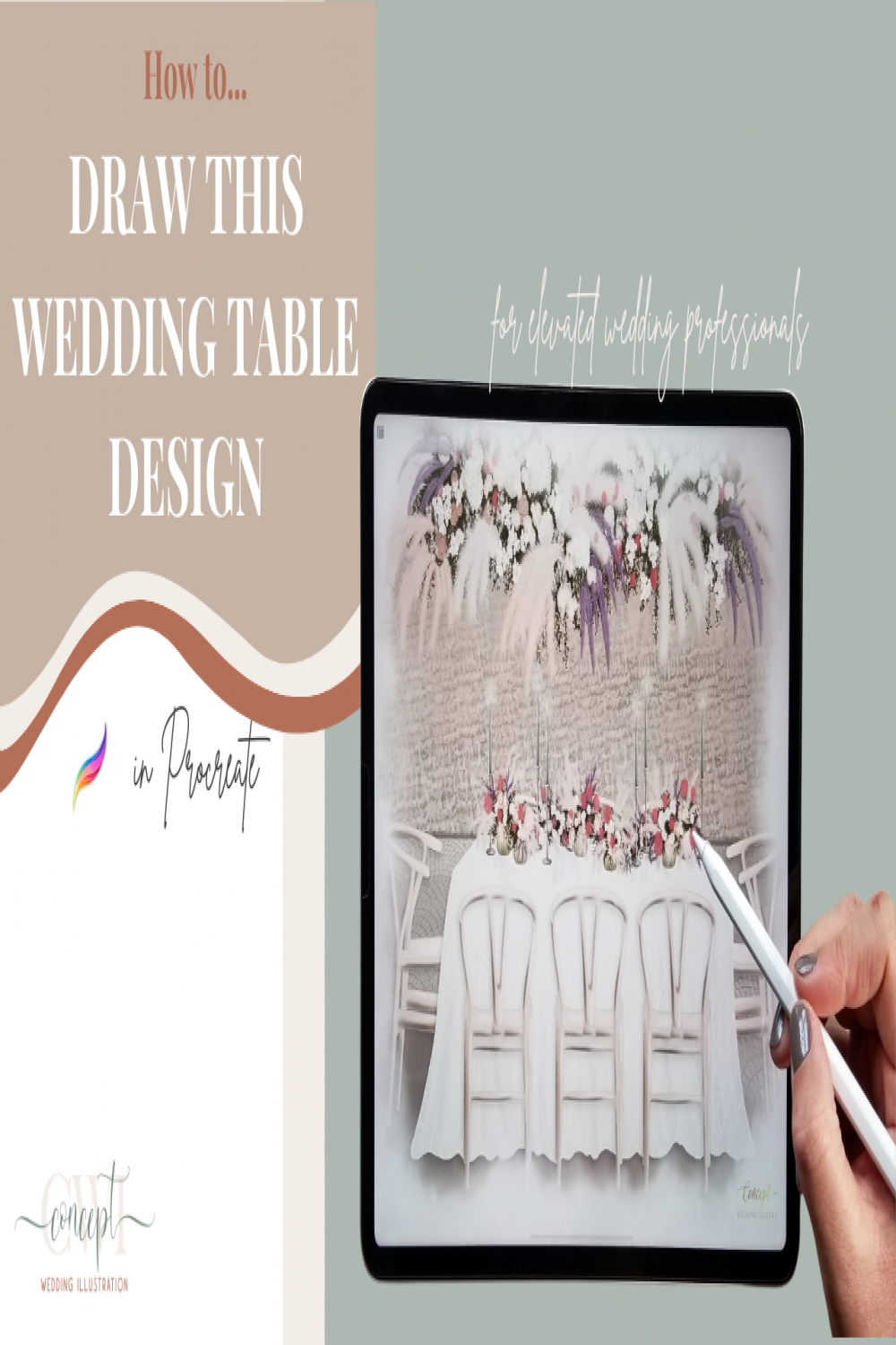 Procreate Wedding Table Illustration - How I bring my designs to life!