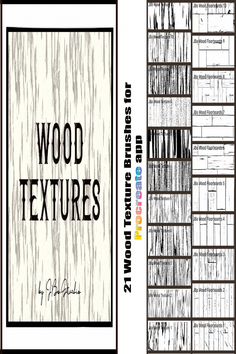 Procreate Wood Brushes:  Seamless Pattern Textures for - Etsy