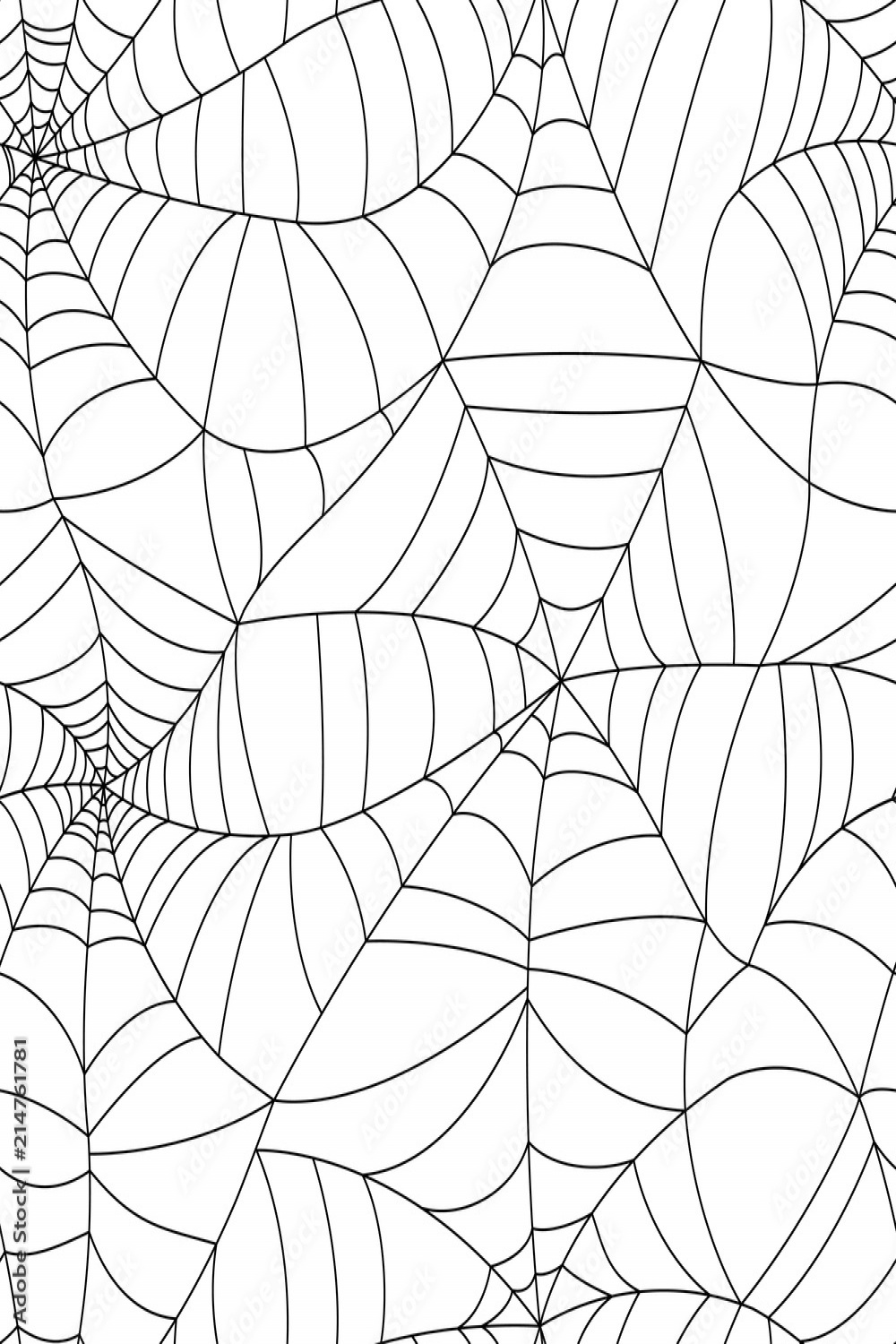 Seamless spider web pattern