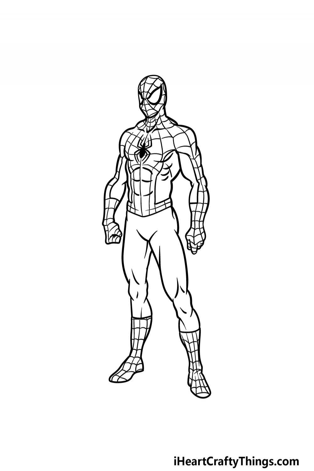 Spiderman Drawing - How To Draw Spiderman Step By Step