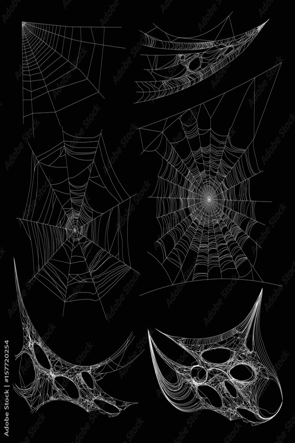 Spiderweb or spider web cobweb on wall corner vector isolated