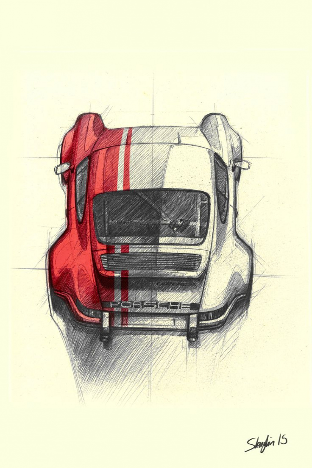 Stephane Lenglin Design: Photo  Art cars, Car drawings, Porsche cars