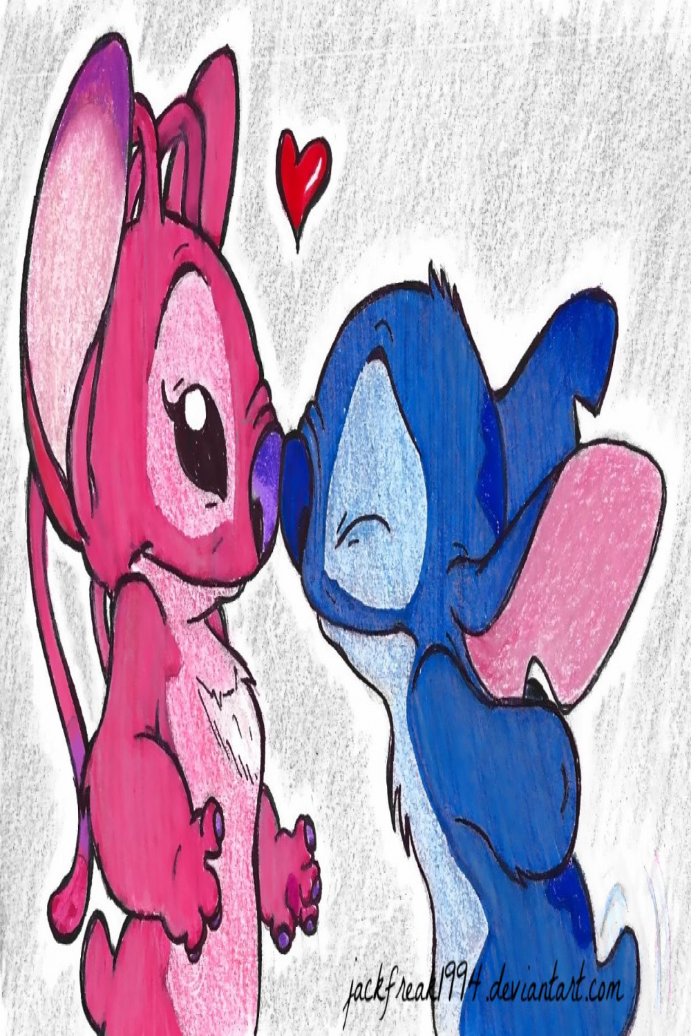 Stitch and Angel () by jackfreak994 on deviantART  Cute disney