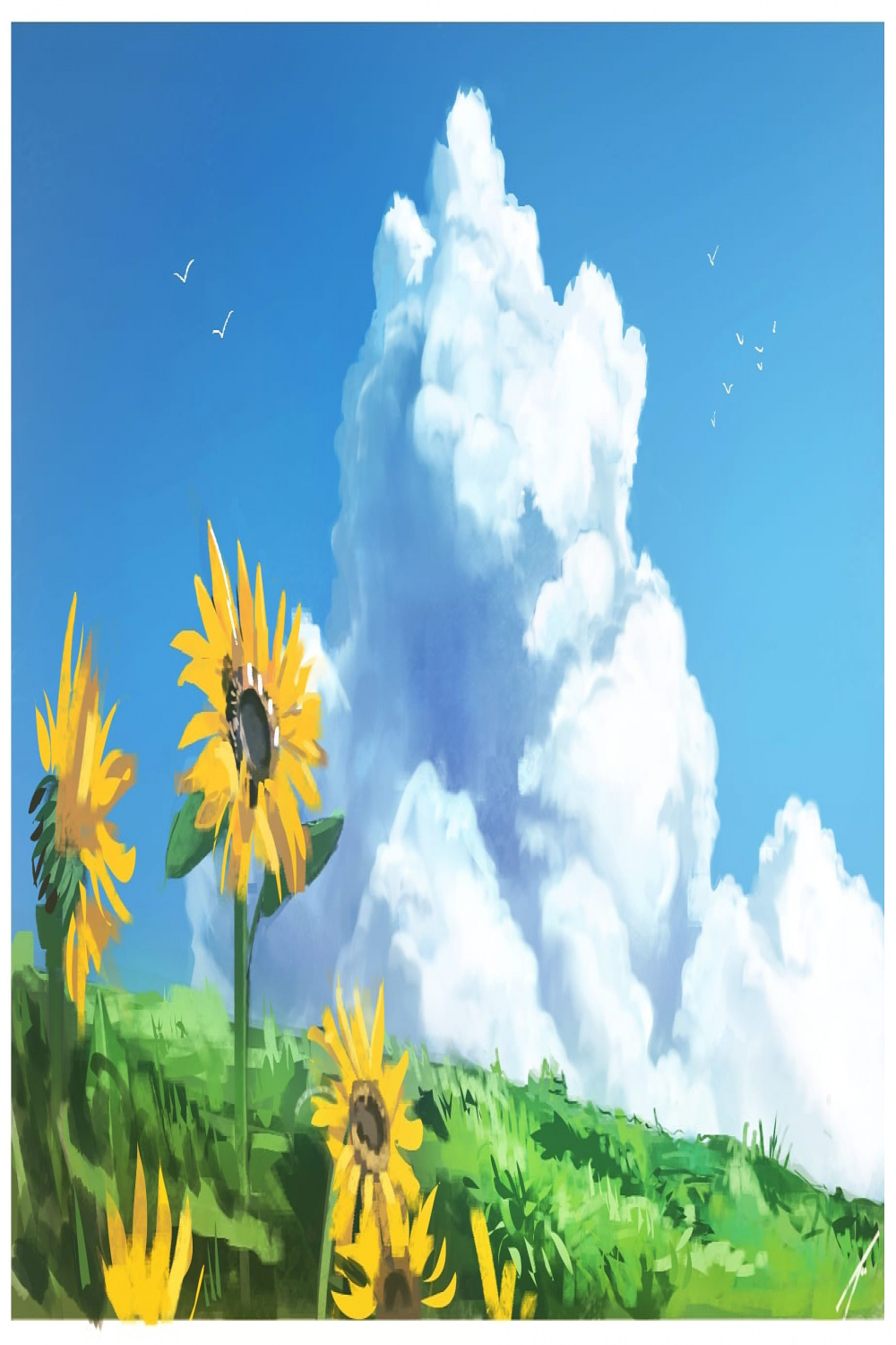 Sunflowers - Studio Ghibli study