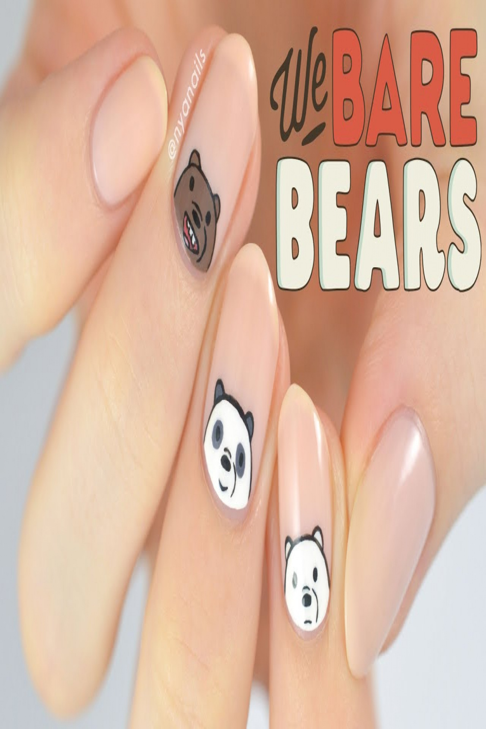 We Bare Bears Nail Art Tutorial