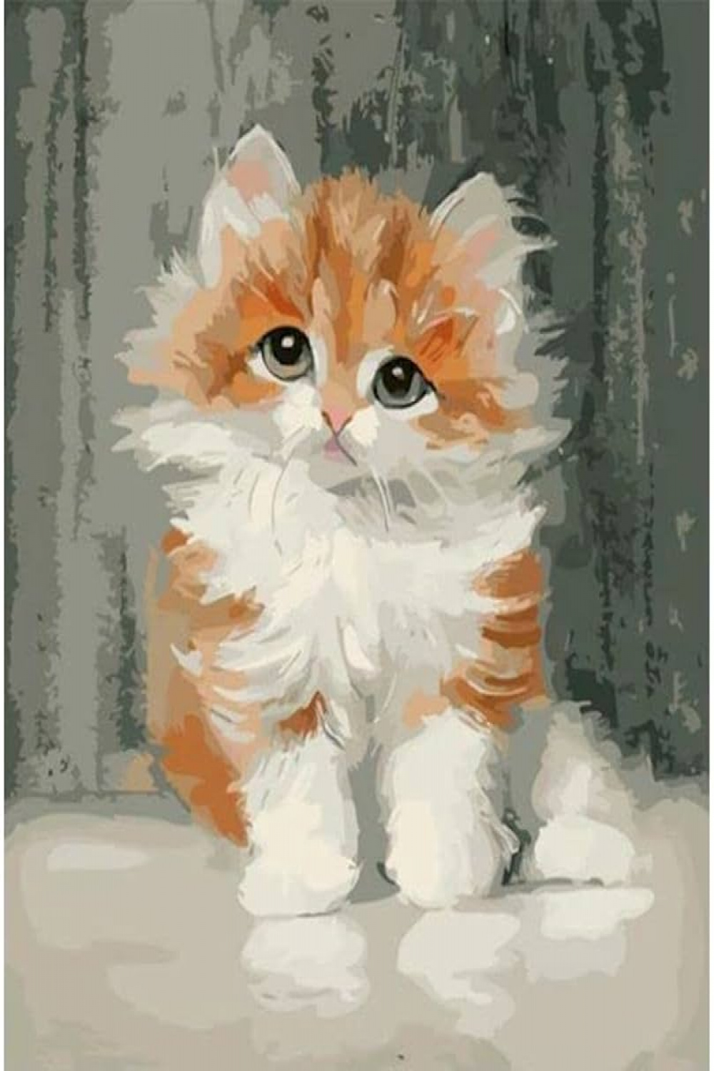 XINYUWZ Cat Painting by Numbers Animal Hand-Painted Kits Canvas Drawing  Acrylic Paints Gift Artwork Home Decor AG  x  cm without Frame