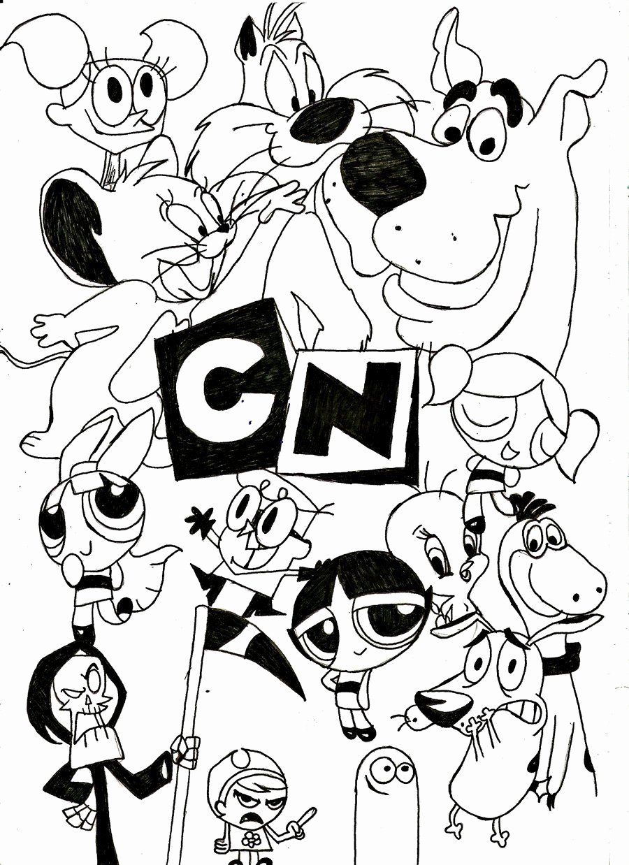 20 Cartoon Coloring Pages Characters