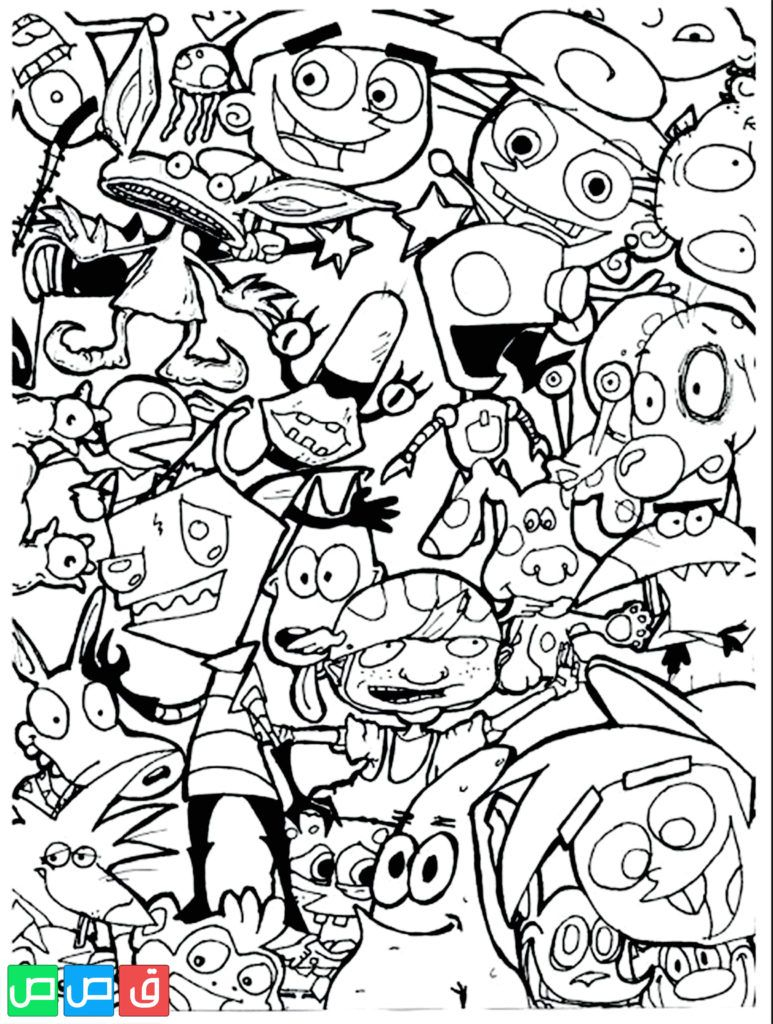 20 Cartoon Coloring Pages Characters