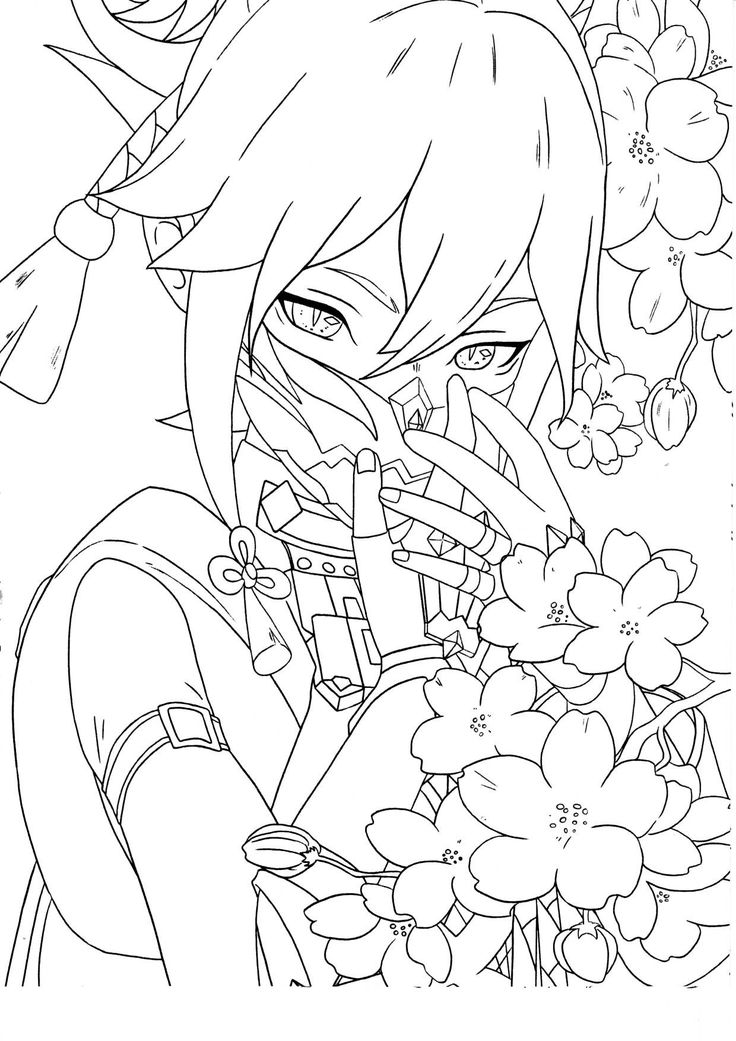 20 Coloring Pages Genshin Impact Easy