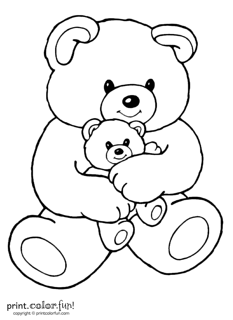 20 Coloring Sheets Cute Bear