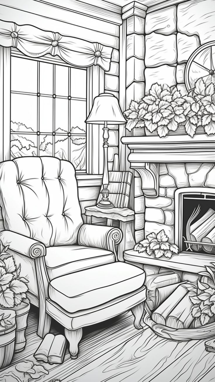 20 Cozy Coloring Pages For Adults Free