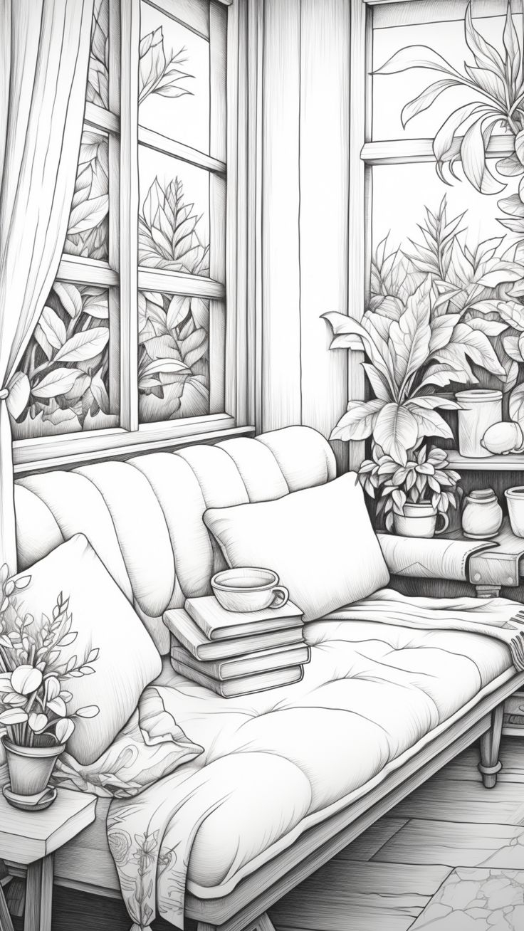 20 Cozy Coloring Pages For Adults Free