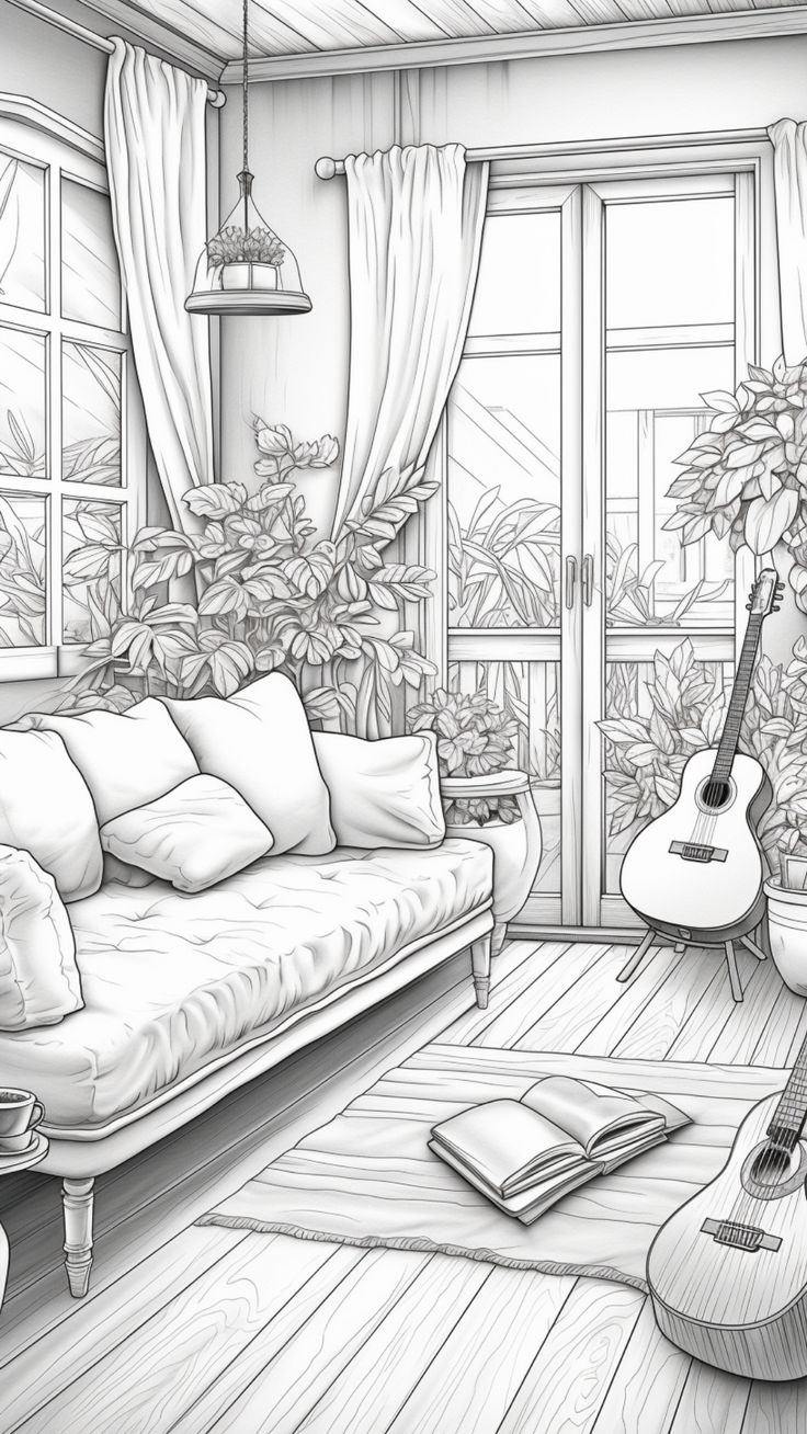 20 Cozy Coloring Pages For Adults Free