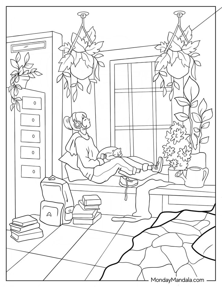 20 Cozy Coloring Pages For Adults Free