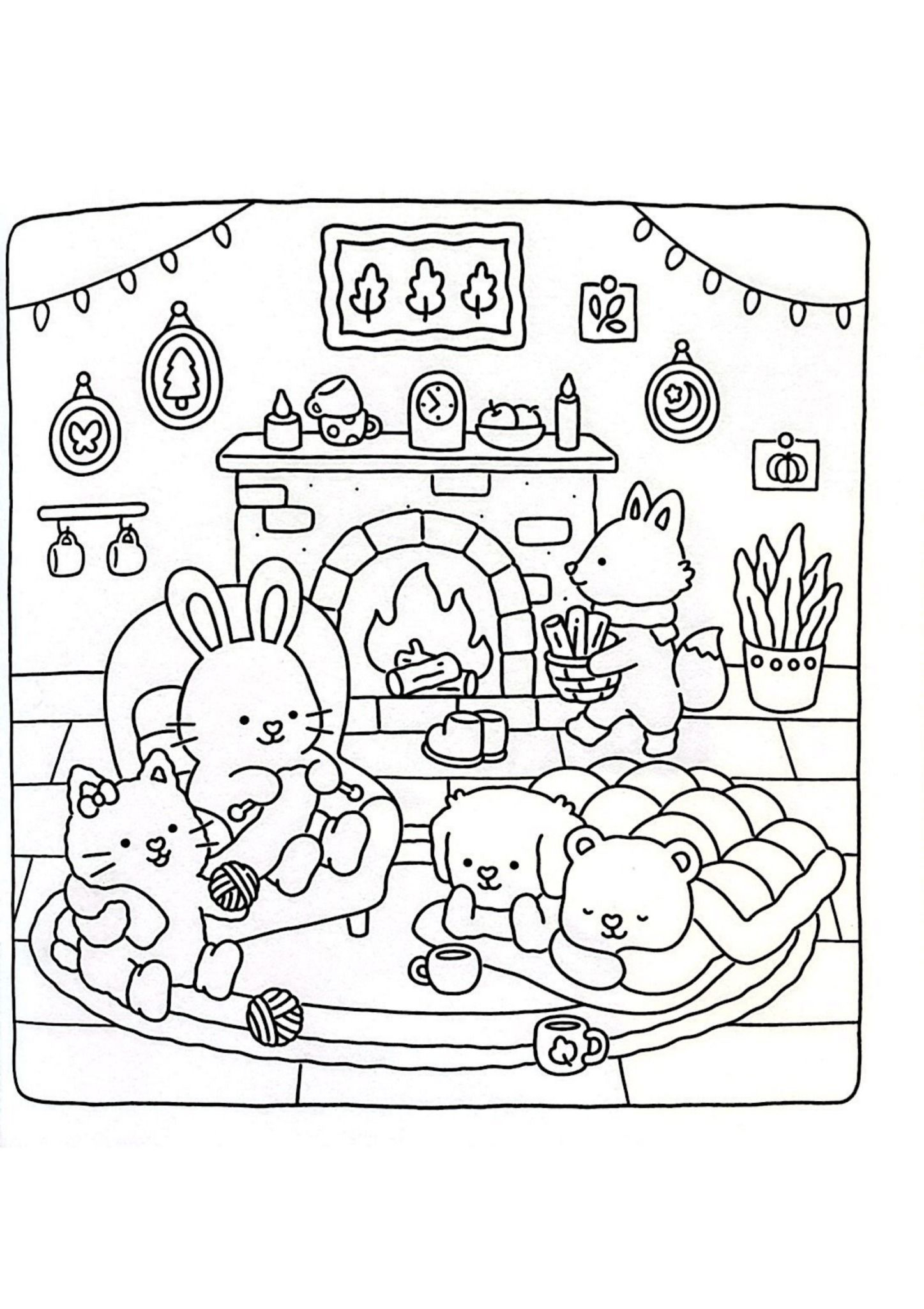 20 Cozy Coloring Pages For Adults Free