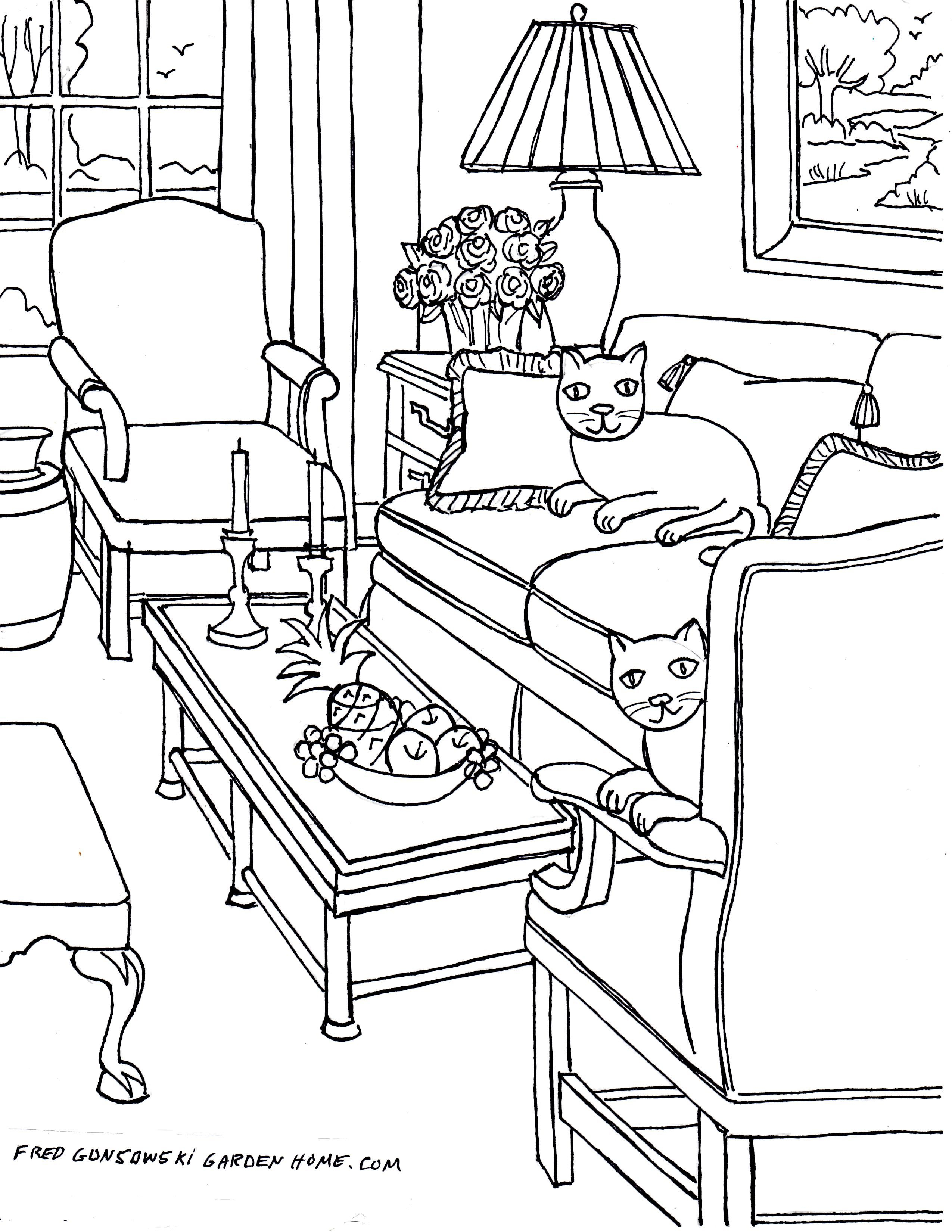 20 Cozy Coloring Pages For Adults Free