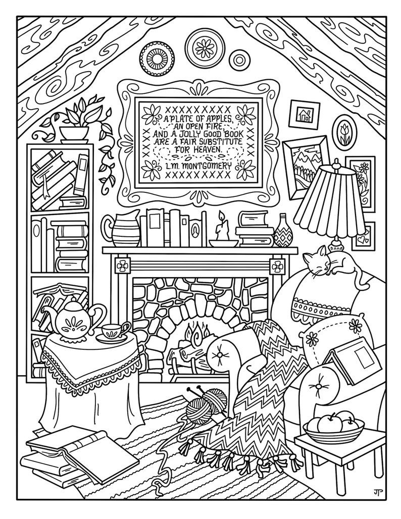 20 Cozy Retreats Coloring Pages