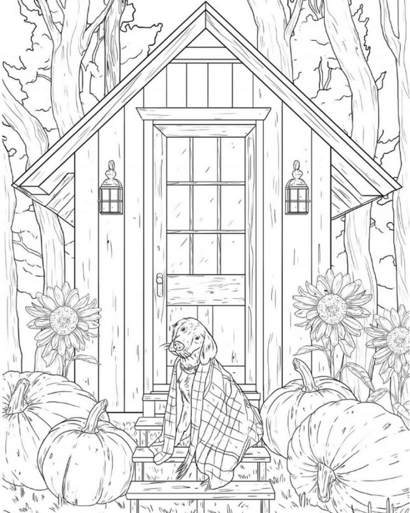 20 Cozy Retreats Coloring Pages