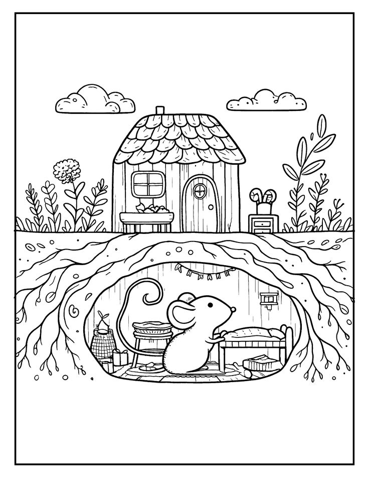 20 Cozy Retreats Coloring Pages