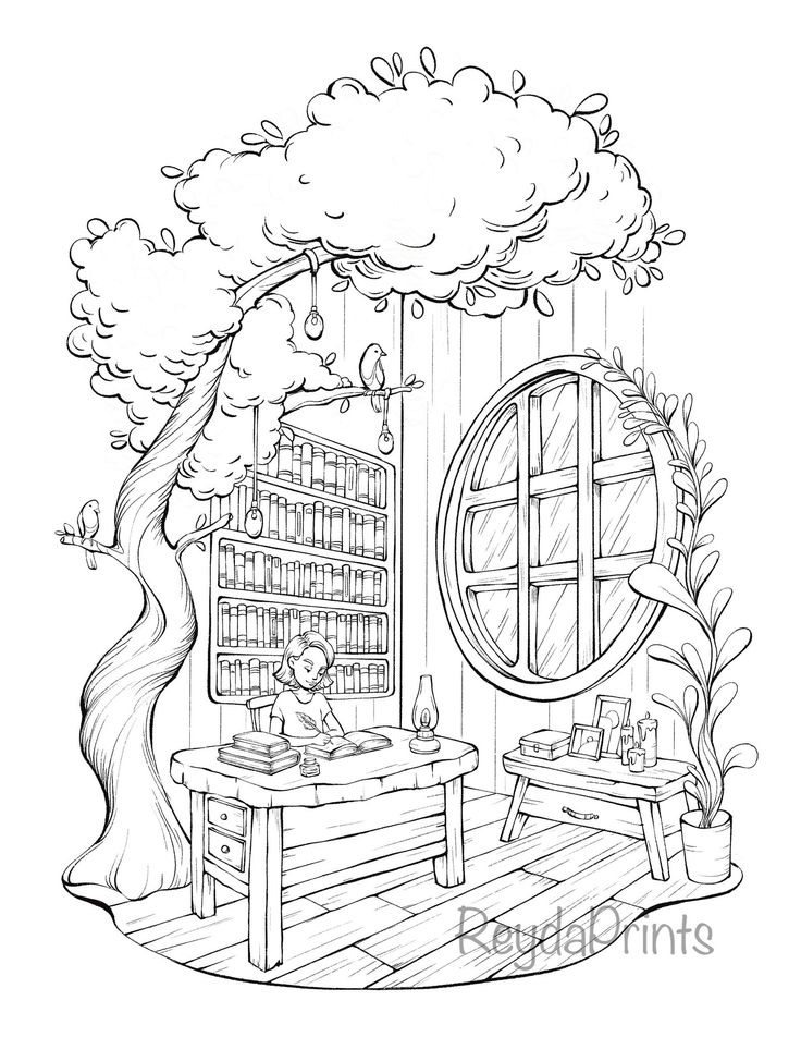 20 Cozy Retreats Coloring Pages