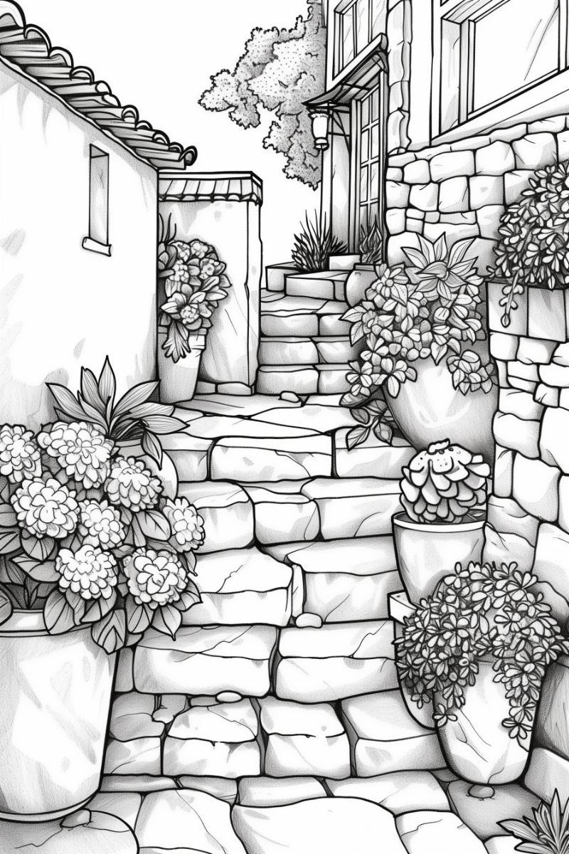 20 Cozy Retreats Coloring Pages