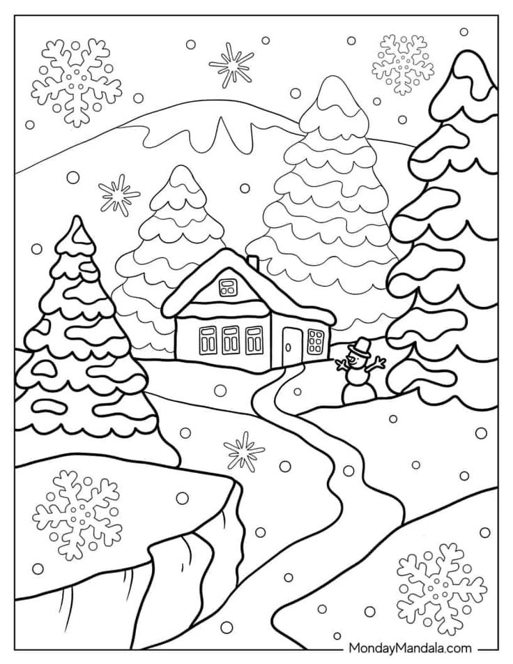 20 Cozy Retreats Coloring Pages