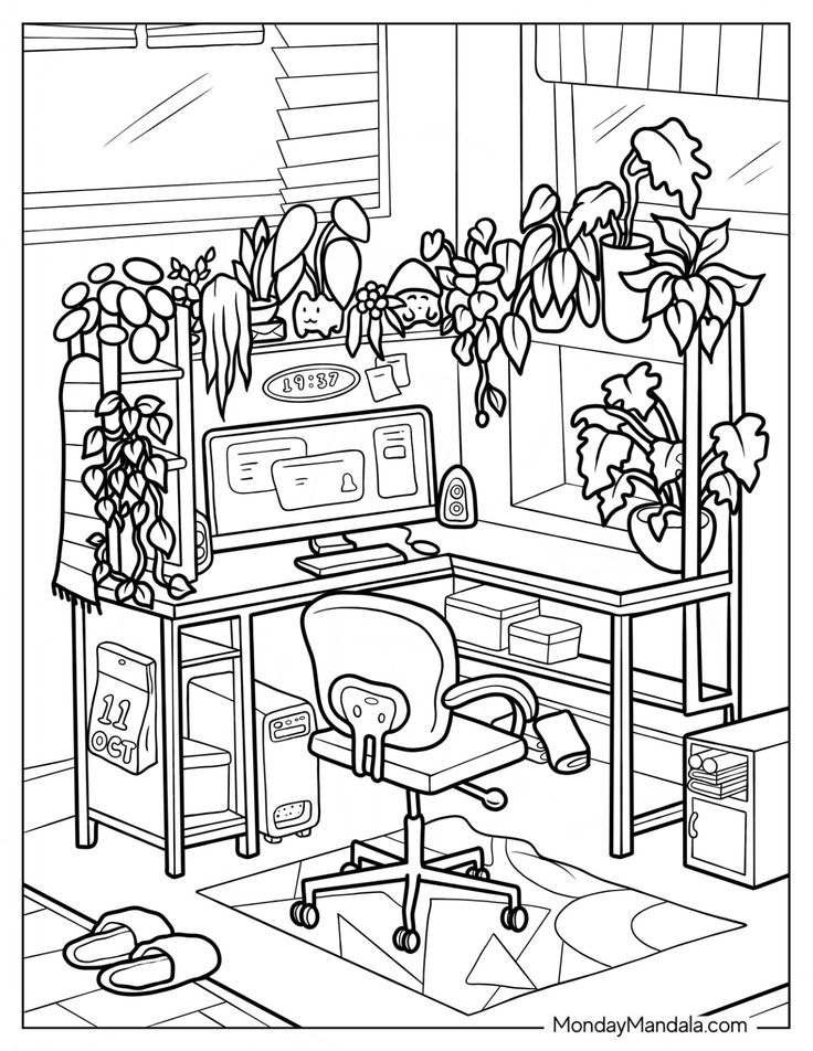 20 Cozy Retreats Coloring Pages